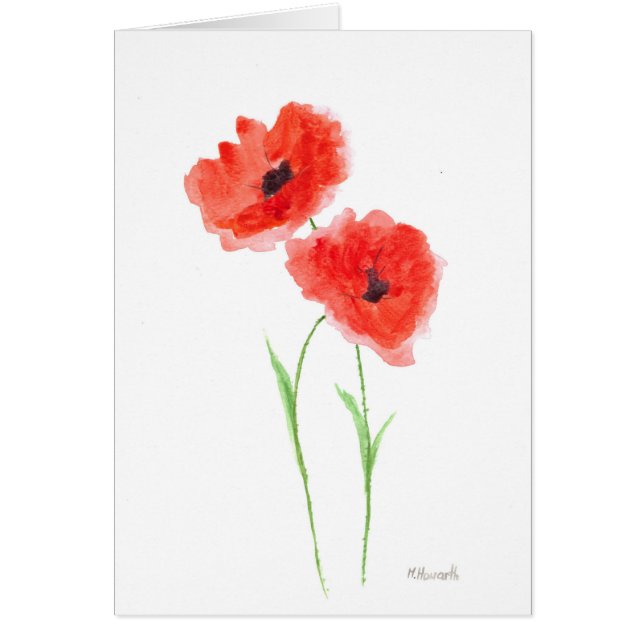Red poppy flowers (Front)