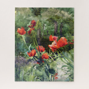 Red Poppy Flowers (by Mildred Anne Butler) Jigsaw Puzzle