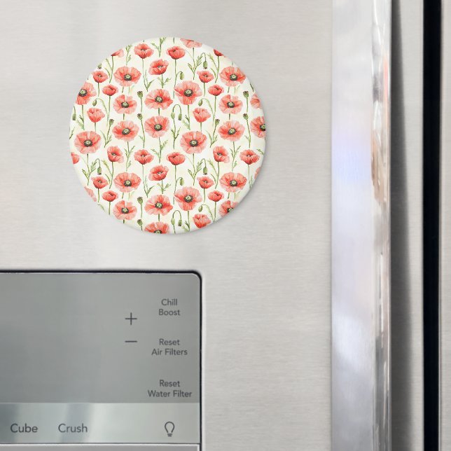 Red Poppy Flowers Magnet (In Situ (Fridge))