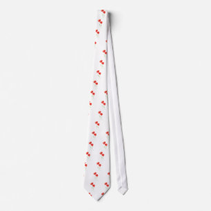 Red poppy flowers tie
