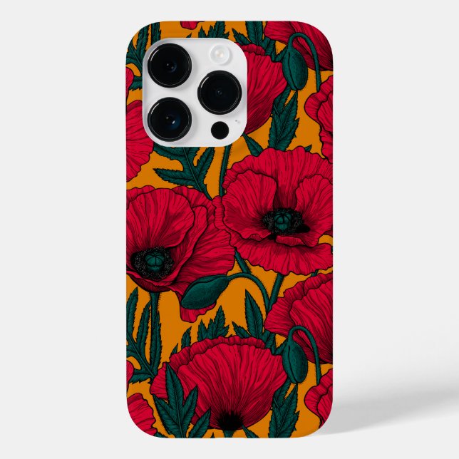 Red poppy garden Case-Mate iPhone case (Back)