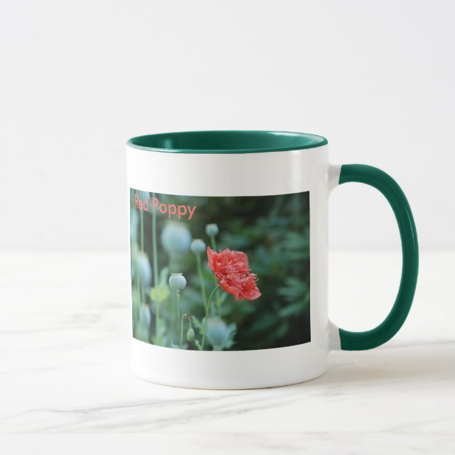 Red Poppy, In Flanders Fields Mug (Right)