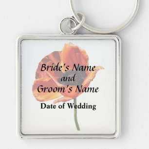Red Poppy in Sunshine Wedding Products Key Ring