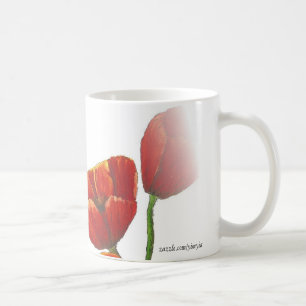 red poppy large mug