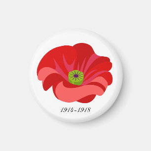 Red poppy magnet