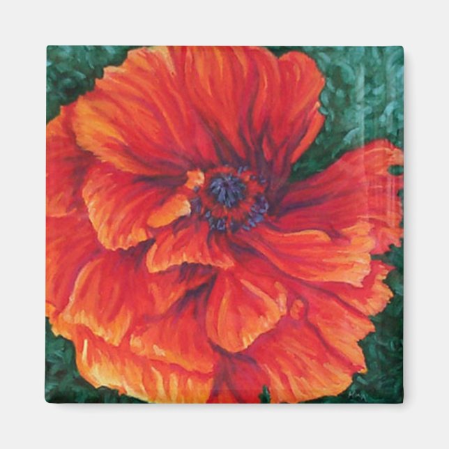 Red Poppy Magnet (Front)