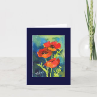 RED POPPY Note Card