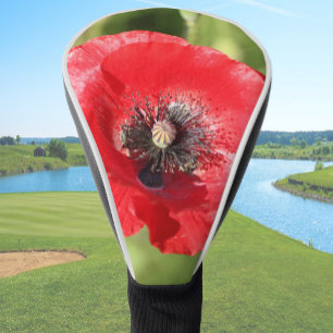 Red Poppy or Create Your Own Photo Custom Picture Golf Head Cover