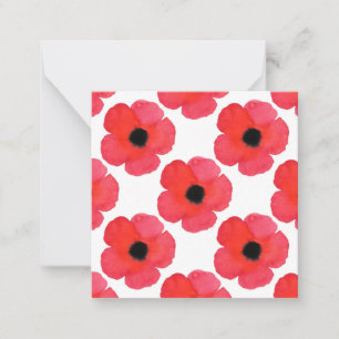 Red Poppy Pattern Card