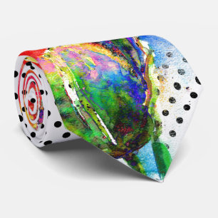 Red poppy polka-dots tie