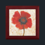 Red Poppy Portrait Gift Box<br><div class="desc">Red Poppy Portrait I by Tim OToole. Features a single vivid-red poppy against a neutral background.</div>