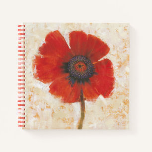 Red Poppy Portrait Notebook