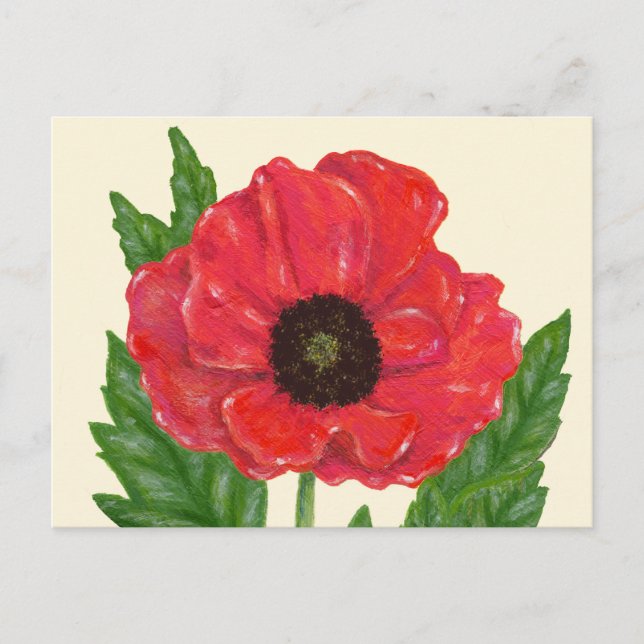 Red Poppy postcard (Front)