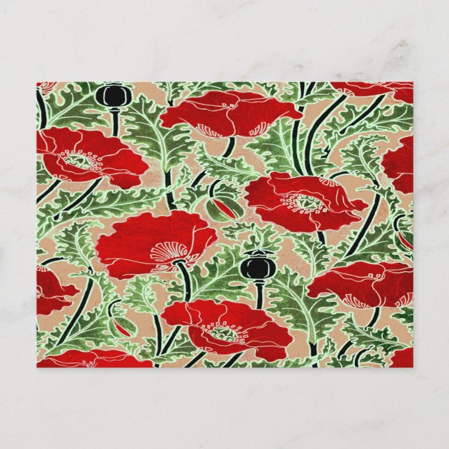 Red Poppy Postcard (Front)