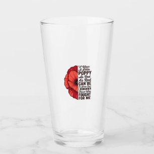 Red Poppy Remembrance Quote Vector Shirt Design_1 Glass