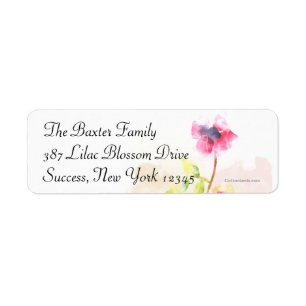 Red Poppy Return Address Labels