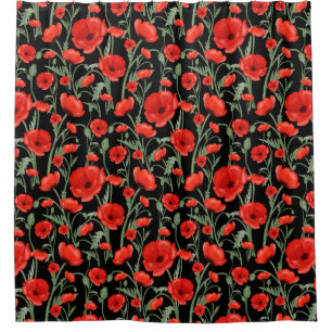 Red Poppy Shower Curtain