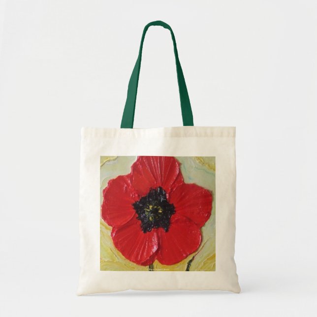 Red Poppy Tote Bag (Front)