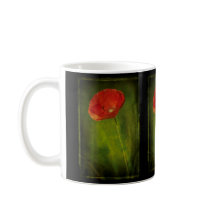 Red Poppy vintagestyle mug