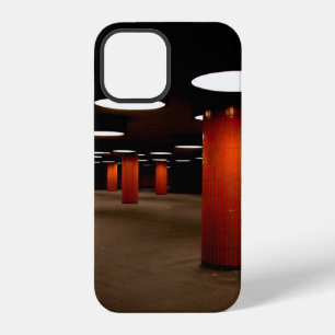 RED POST UNDER CEILING LIGHT AT NIGHT iPhone 12 CASE