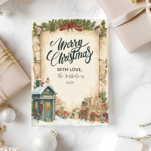 Red Postbox Winter Holiday Card