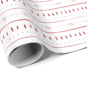 Red Pottery Pattern Wrapping Paper