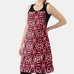 Red Power Perspective Colour Gradient Filled Art Apron