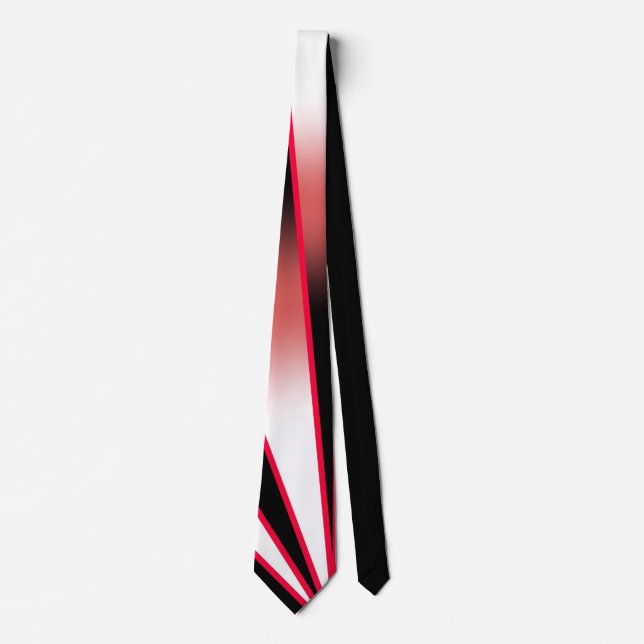 Red Power Perspective Gradient Colour Fill Drawing Tie (Front)