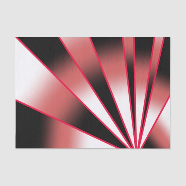 Red Power Perspective Gradient Colour Fill Drawing Tissue Paper (Front)