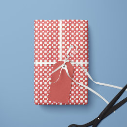 Red Preppy Gingham Hearts- Wrapping Paper Roll