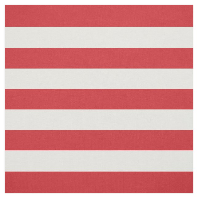 Red Preppy Stripes Fabric (Swatch)