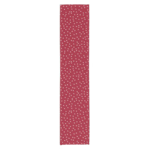 Red Prim, White Stars, 4th of July Table Runner