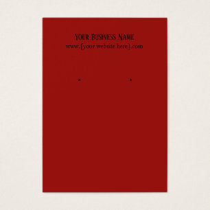 Red Professional Earring Business Cards