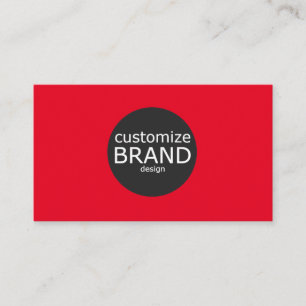 Red Professional Minimalist Logo Business Card