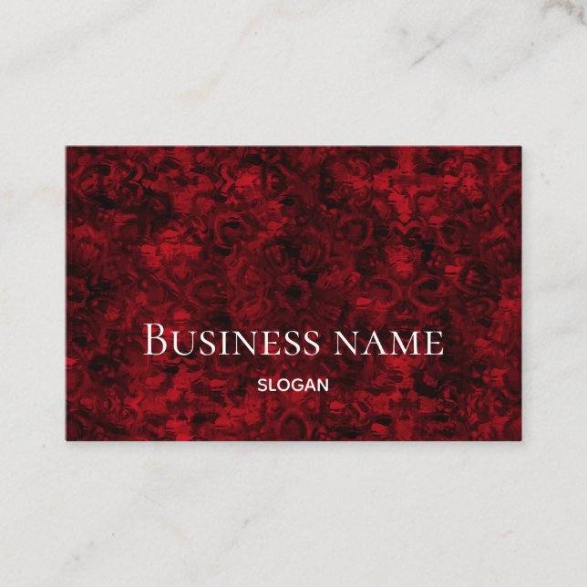 Red professional modern Euro mighty Business Card (Front)