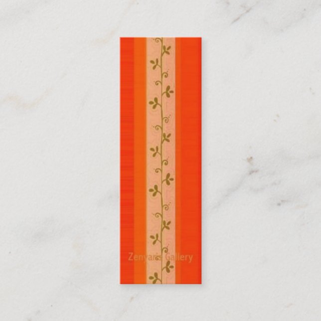 Red Profile Bookmark Mini Business Card (Front)