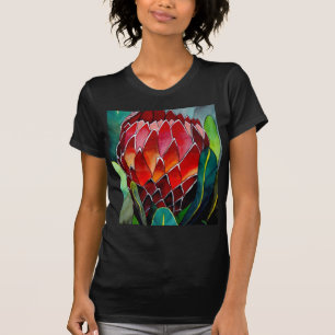 Red Protea flower original watercolour art T-Shirt
