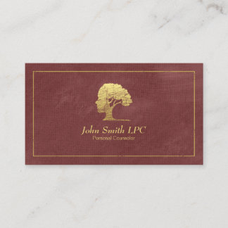 Red Psychologist Personal Counsellor Appointment Card