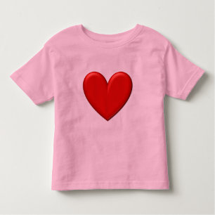 Red Puffy Heart Toddler T-Shirt