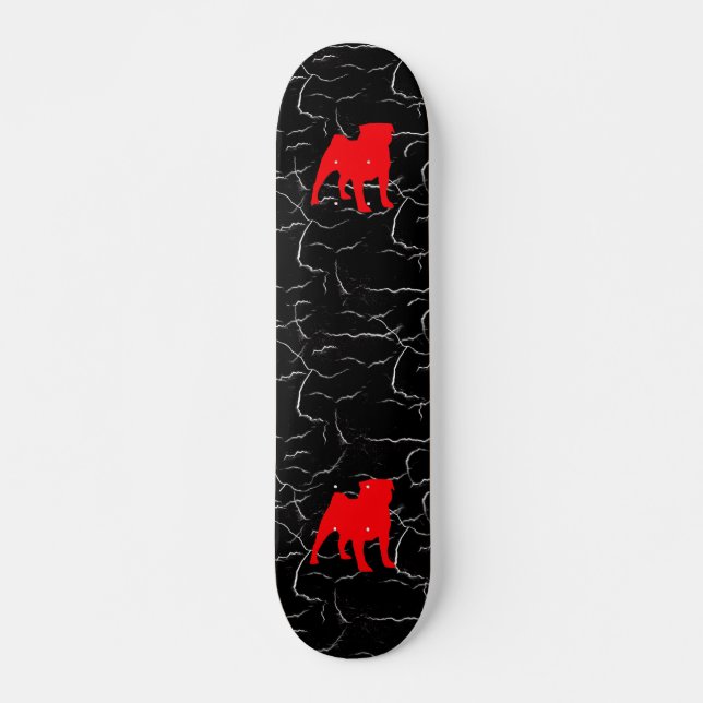 Red Pug Skateboard 2 (Front)