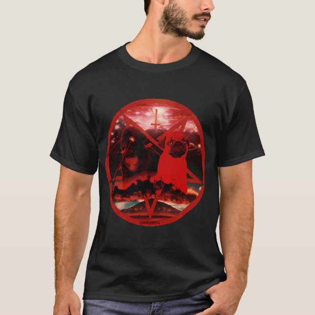 red pugtagram T-Shirt (Front)