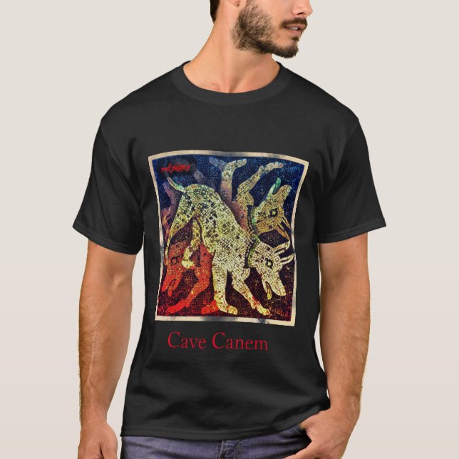 red puppy "cave canem" T-Shirt (Front)