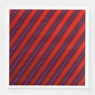 Red, Purple and Black Laser-Like Line Pattern Napkin