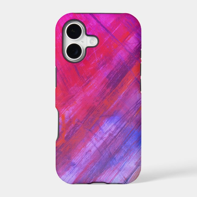 Red + Purple + Blue Slashes of Colour On iPhone (Back)
