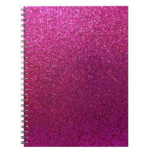 Red Purple Glitter Background Sparkle Glittery Spiral Notebook