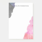 Red Purple Grey Watercolor Stains - Custom Name