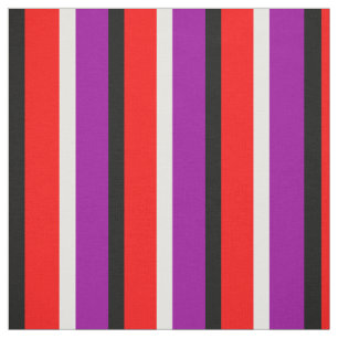 Red Purple Stripes Pattern Design Fabric