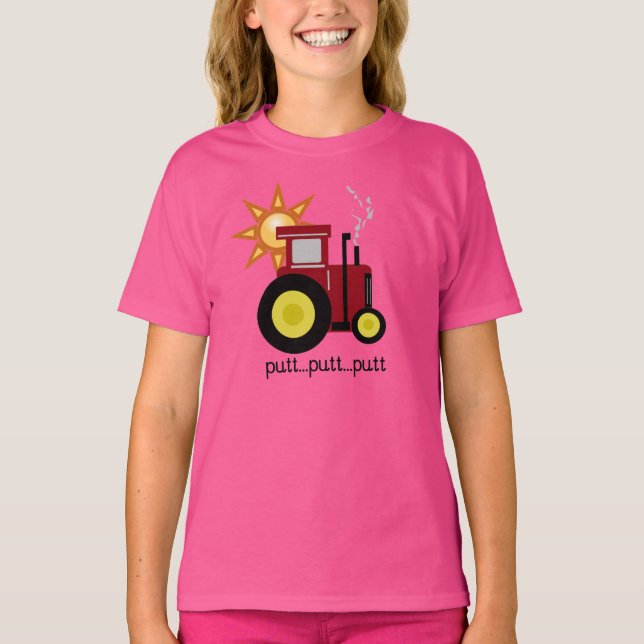 Red Putt Putt Tractor T-Shirt (Front)