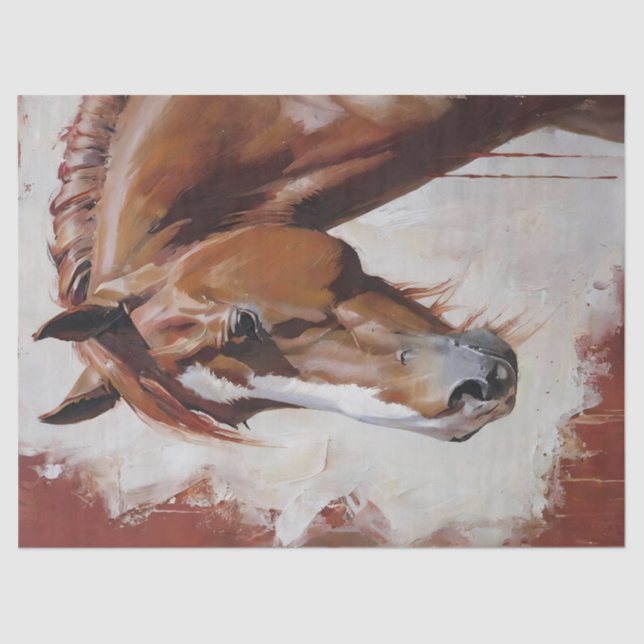 Red Quarter Horse Tissue Paper (Front)