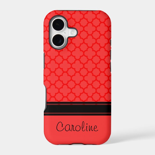 Red Quatrefoil Pattern (Back)